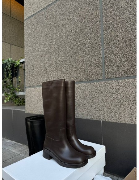 tubes square toe - chocolate