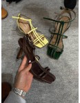Босоніжки Нора - зелений крокодил