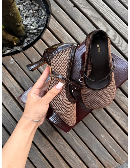 Lime 6 cm sandals - cappuccino