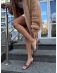Босоніжки Самба 6 см - бордо замш