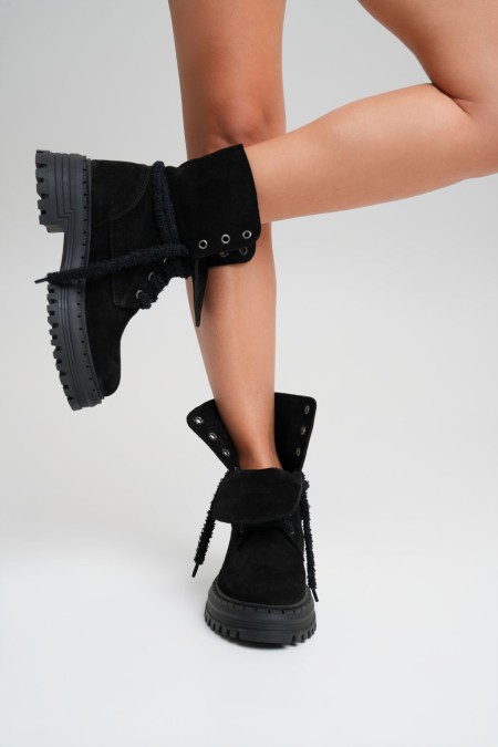 Ays boots - black suede