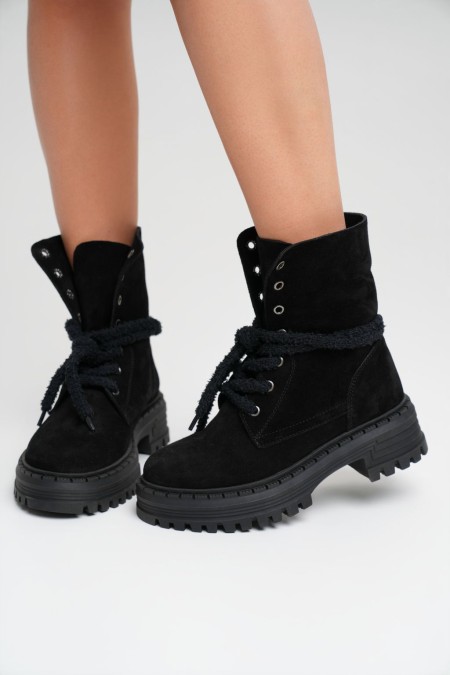 Ays boots - black suede