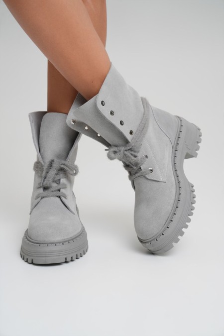 Ais Boots (Winter) - Grey Suede
