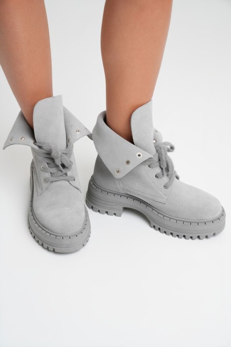 Ais Boots (Winter) - Grey Suede