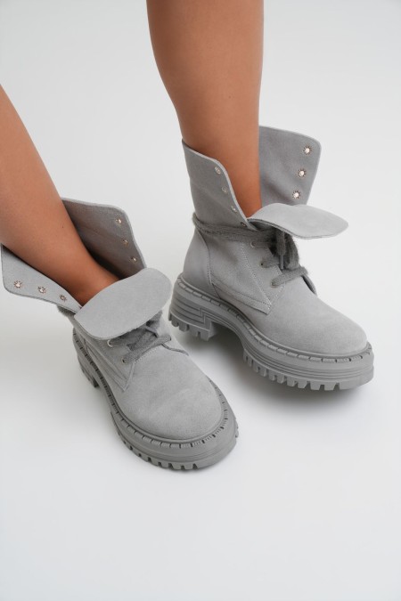 Ais Boots (Winter) - Grey Suede